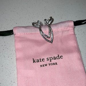 Kate Spade Sterling Silver Studded Bow Earrings